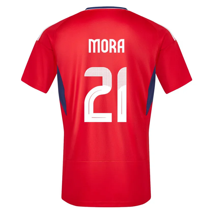 Danxen Dames Costa Rica Carlos Mora #21 Rood Thuisshirt Thuistenue 24-26 T-Shirt