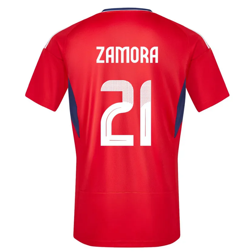 Danxen Dames Costa Rica Alvaro Zamora #21 Rood Thuisshirt Thuistenue 24-26 T-Shirt