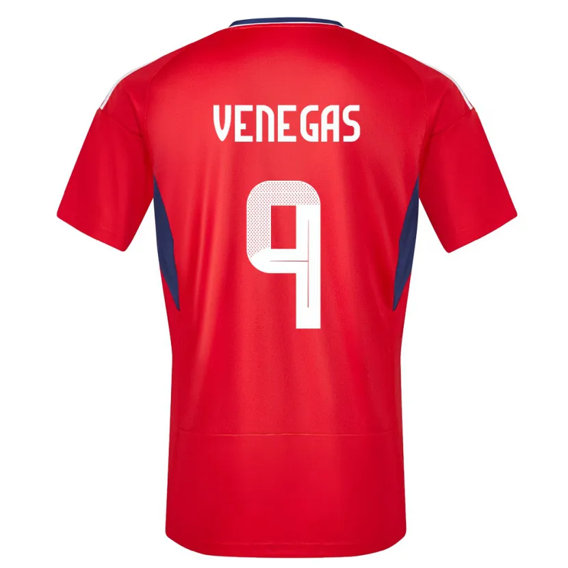Danxen Dames Costa Rica Carolina Venegas #9 Rood Thuisshirt Thuistenue 24-26 T-Shirt
