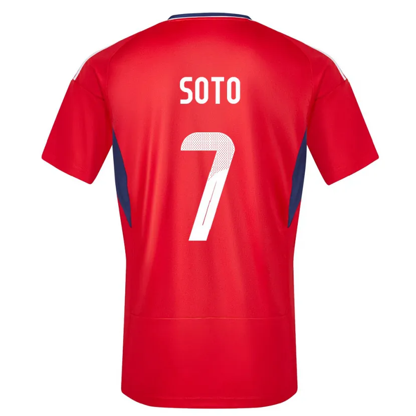 Danxen Dames Costa Rica Andrey Soto #7 Rood Thuisshirt Thuistenue 24-26 T-Shirt