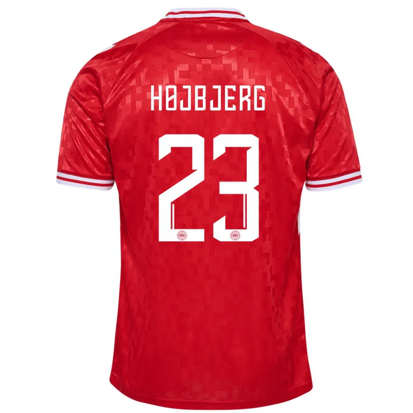 Danxen Dames Denemarken Pierre-Emile Højbjerg #23 Rood Thuisshirt Thuistenue 24-26 T-Shirt