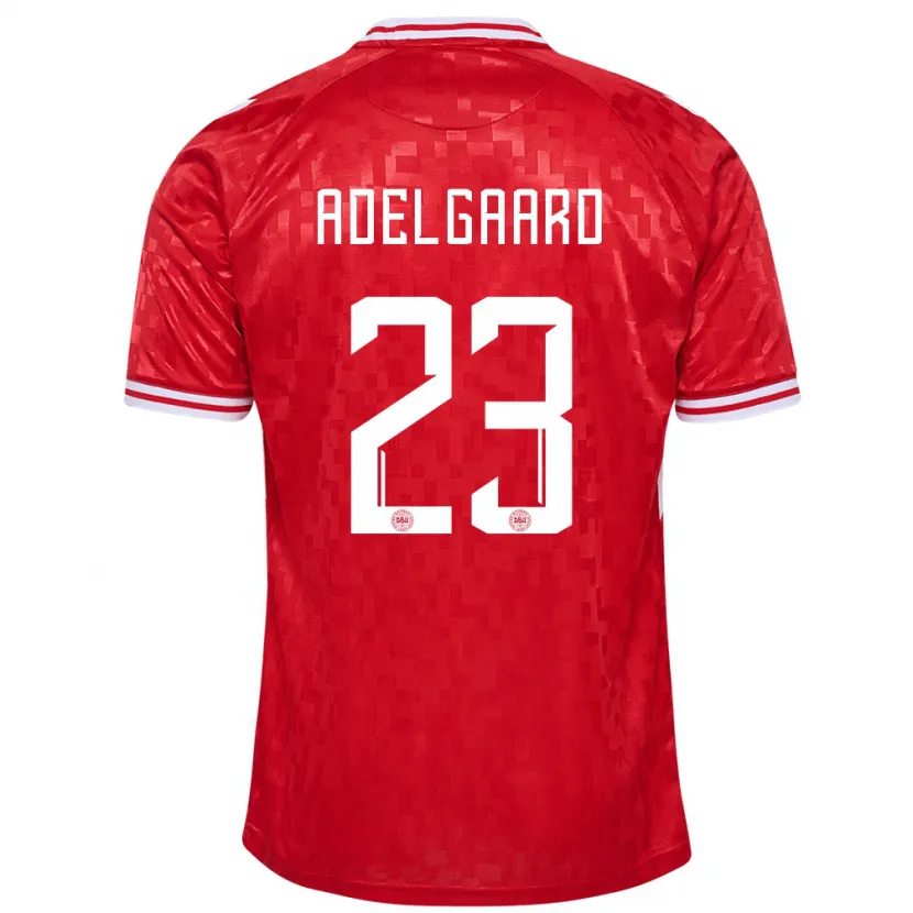 Danxen Dames Denemarken Aske Adelgaard #23 Rood Thuisshirt Thuistenue 24-26 T-Shirt