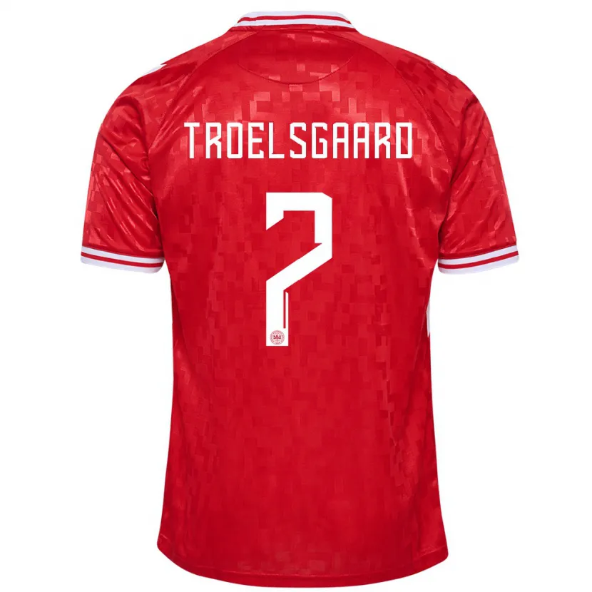 Danxen Dames Denemarken Sanne Troelsgaard #7 Rood Thuisshirt Thuistenue 24-26 T-Shirt