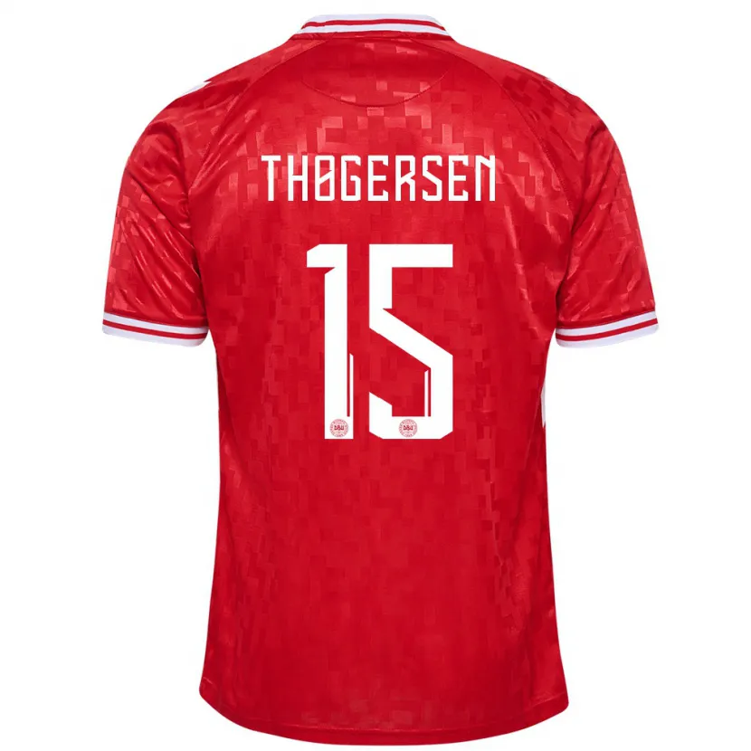 Danxen Dames Denemarken Frederikke Thøgersen #15 Rood Thuisshirt Thuistenue 24-26 T-Shirt