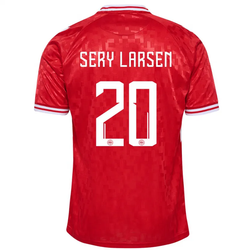 Danxen Dames Denemarken Japhet Sery Larsen #20 Rood Thuisshirt Thuistenue 24-26 T-Shirt