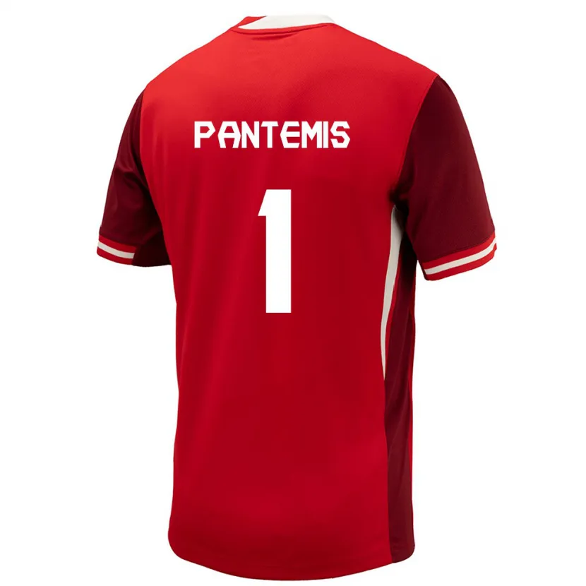 Danxen Dames Canada James Pantemis #1 Rood Thuisshirt Thuistenue 24-26 T-Shirt