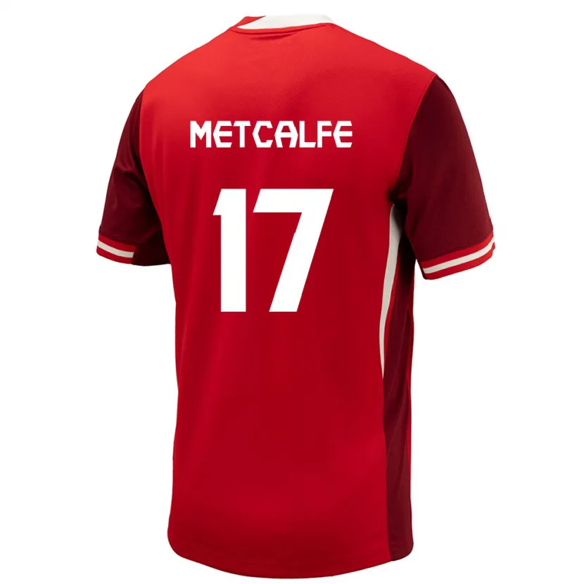 Danxen Dames Canada Patrick Metcalfe #17 Rood Thuisshirt Thuistenue 24-26 T-Shirt