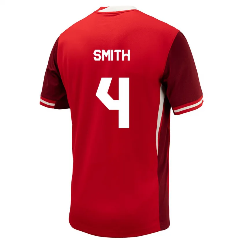 Danxen Dames Canada Justin Smith #4 Rood Thuisshirt Thuistenue 24-26 T-Shirt