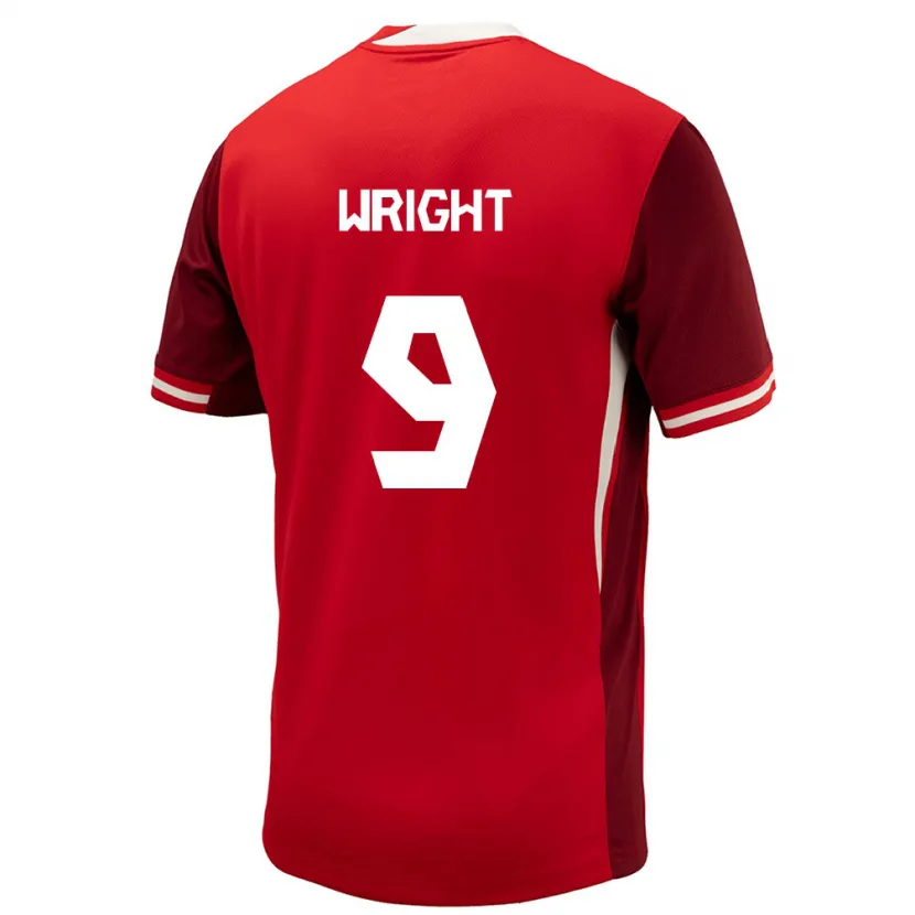 Danxen Dames Canada Lowell Wright #9 Rood Thuisshirt Thuistenue 24-26 T-Shirt