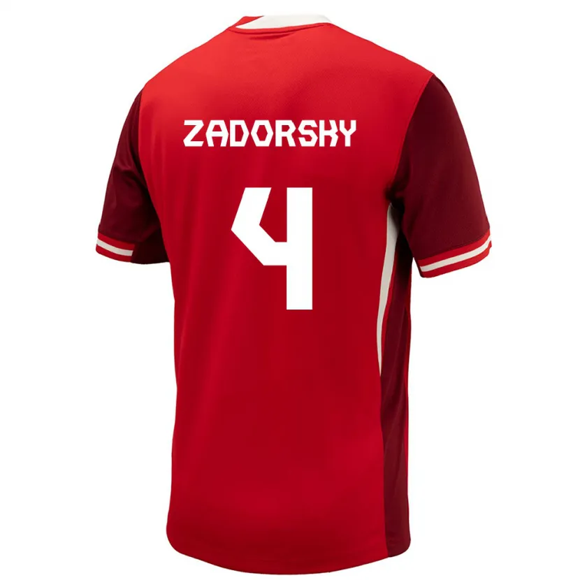 Danxen Dames Canada Shelina Zadorsky #4 Rood Thuisshirt Thuistenue 24-26 T-Shirt