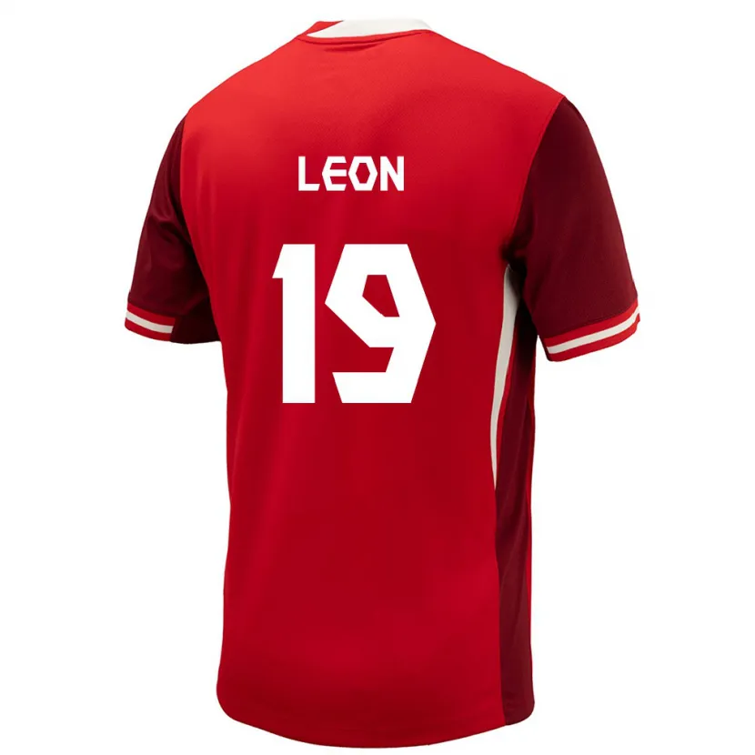 Danxen Dames Canada Adriana Leon #19 Rood Thuisshirt Thuistenue 24-26 T-Shirt
