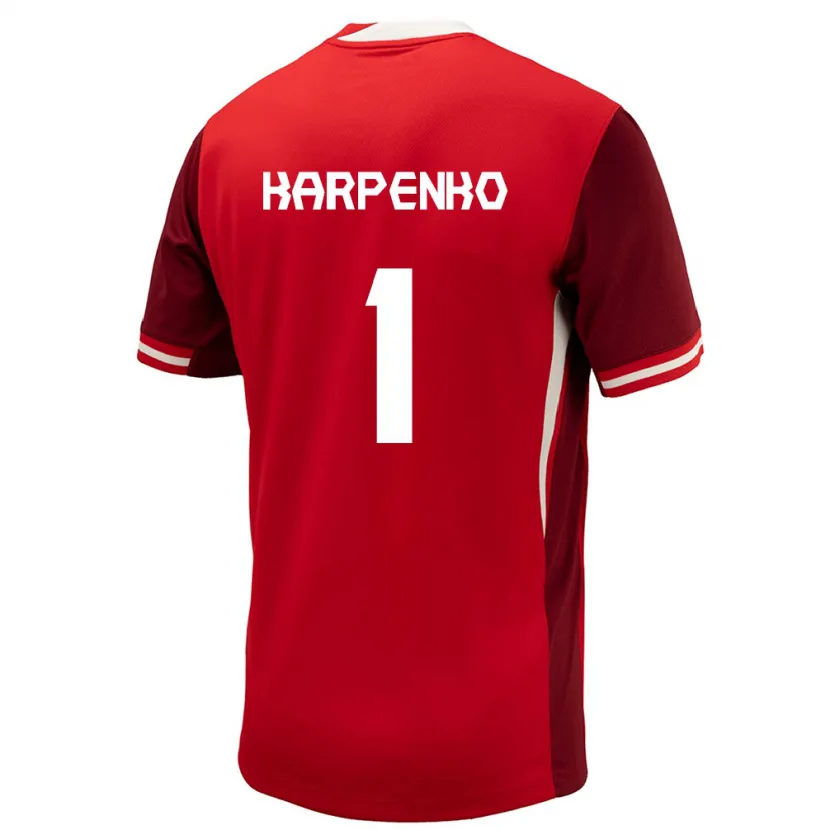 Danxen Dames Canada Anna Karpenko #1 Rood Thuisshirt Thuistenue 24-26 T-Shirt