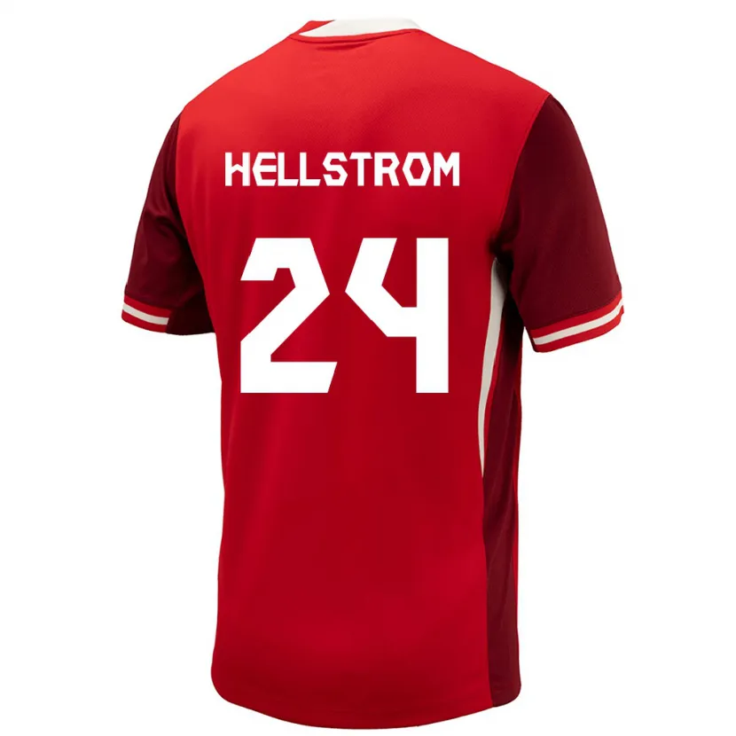 Danxen Dames Canada Jenna Hellstrom #24 Rood Thuisshirt Thuistenue 24-26 T-Shirt