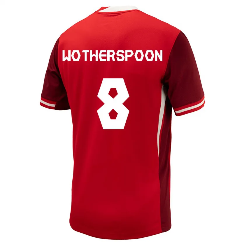 Danxen Dames Canada David Wotherspoon #8 Rood Thuisshirt Thuistenue 24-26 T-Shirt