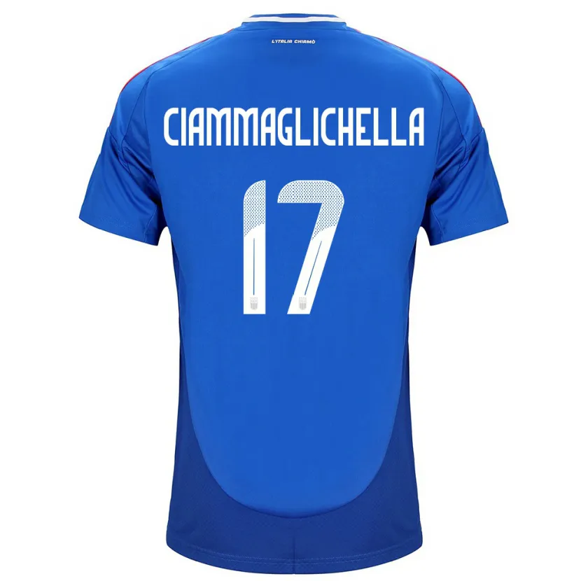 Danxen Dames Italië Aaron Ciammaglichella #17 Blauw Thuisshirt Thuistenue 24-26 T-Shirt