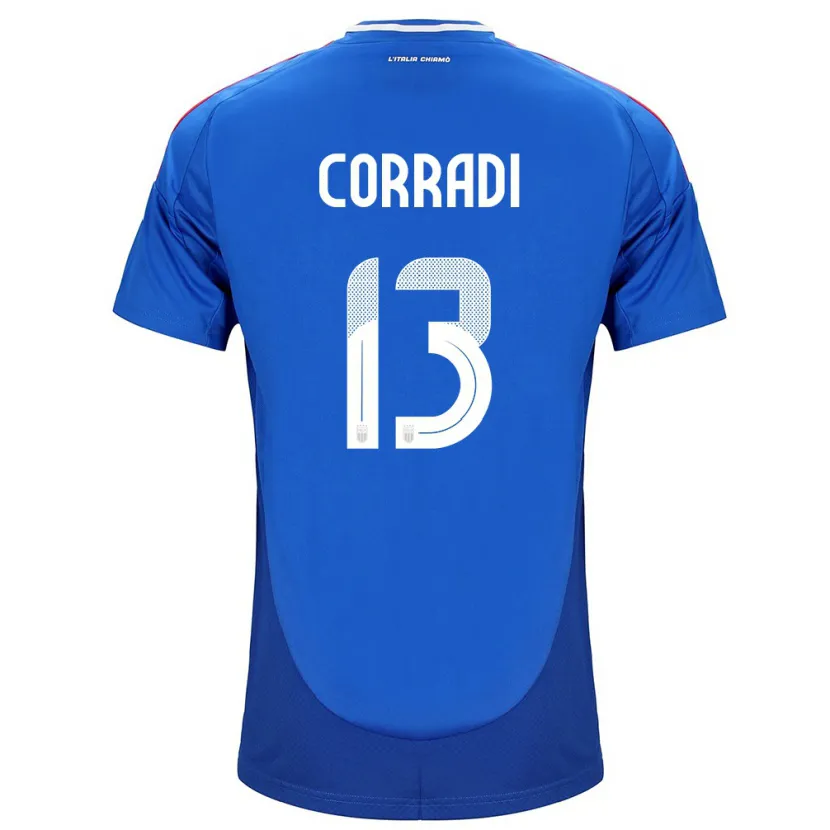 Danxen Dames Italië Christian Corradi #13 Blauw Thuisshirt Thuistenue 24-26 T-Shirt