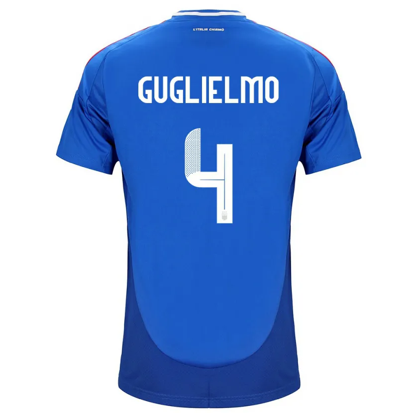 Danxen Dames Italië Lucia Di Guglielmo #4 Blauw Thuisshirt Thuistenue 24-26 T-Shirt