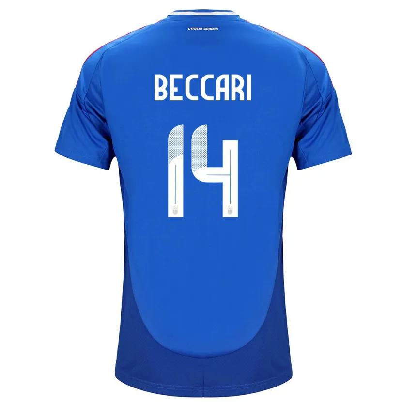 Danxen Dames Italië Chiara Beccari #14 Blauw Thuisshirt Thuistenue 24-26 T-Shirt