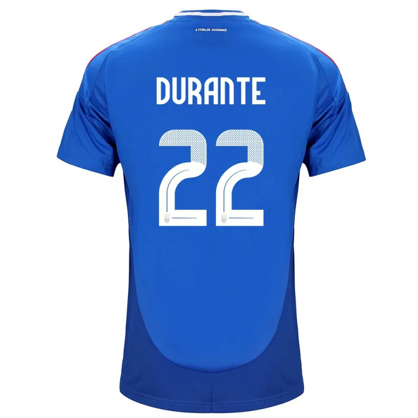 Danxen Dames Italië Francesca Durante #22 Blauw Thuisshirt Thuistenue 24-26 T-Shirt