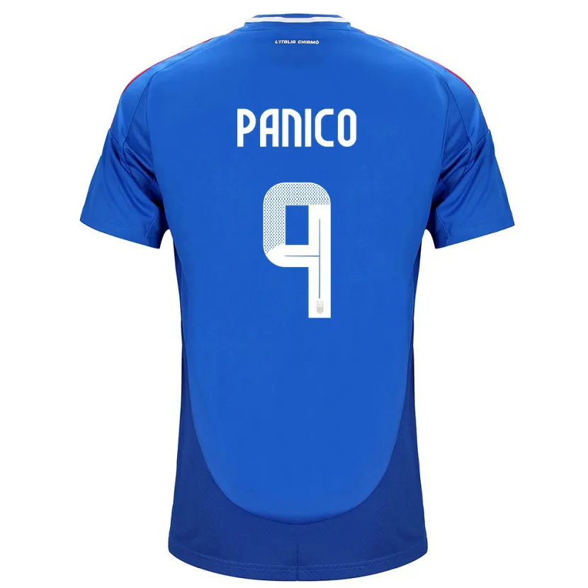 Danxen Dames Italië Patrizia Panico #9 Blauw Thuisshirt Thuistenue 24-26 T-Shirt