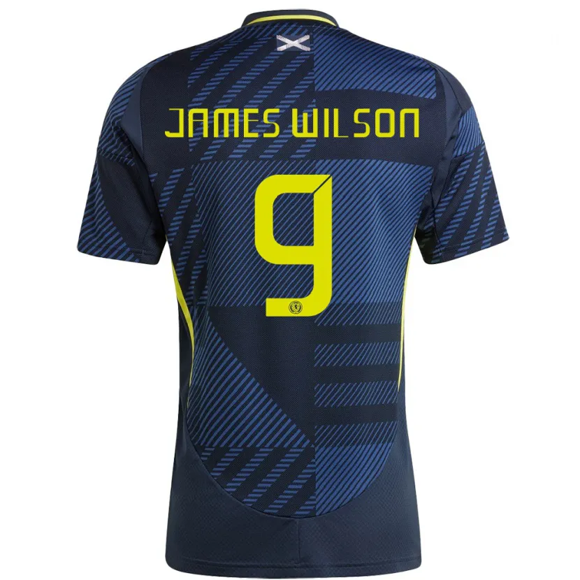 Danxen Dames Schotland James Wilson #9 Donkerblauw Thuisshirt Thuistenue 24-26 T-Shirt