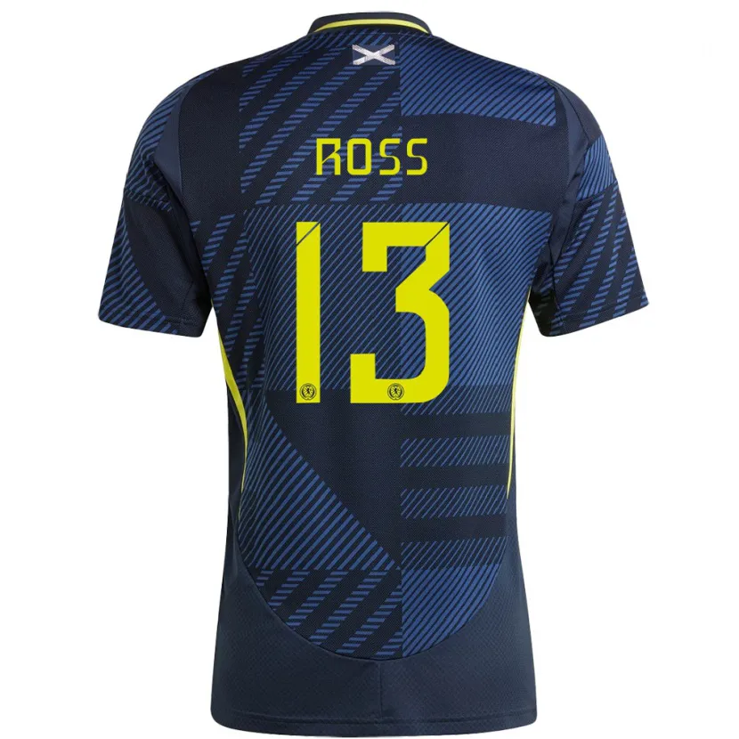 Danxen Dames Schotland Jane Ross #13 Donkerblauw Thuisshirt Thuistenue 24-26 T-Shirt