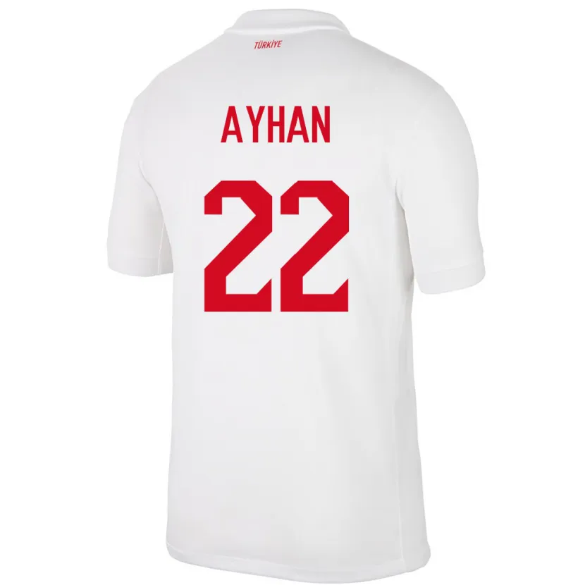 Danxen Dames Turkije Kaan Ayhan #22 Wit Thuisshirt Thuistenue 24-26 T-Shirt