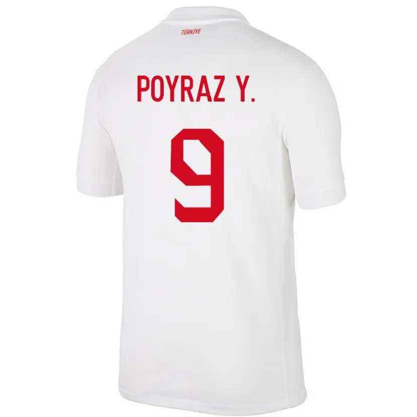 Danxen Dames Turkije Poyraz Yıldırım #9 Wit Thuisshirt Thuistenue 24-26 T-Shirt