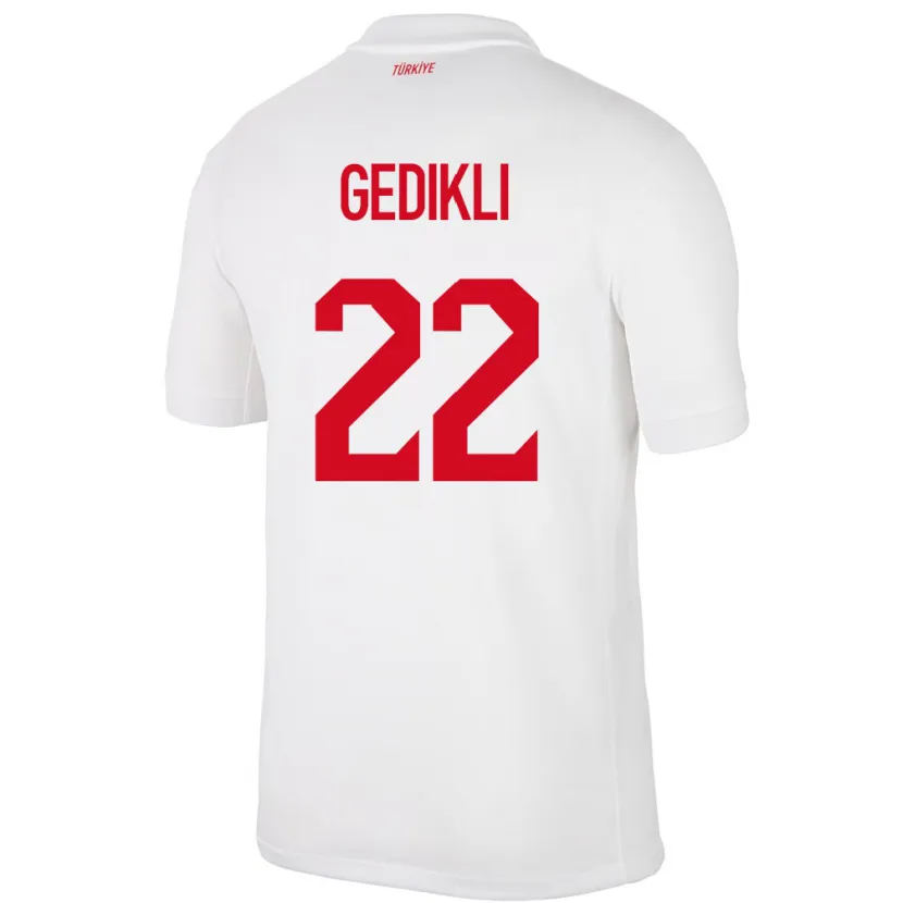 Danxen Dames Turkije Berkant Gedikli #22 Wit Thuisshirt Thuistenue 24-26 T-Shirt