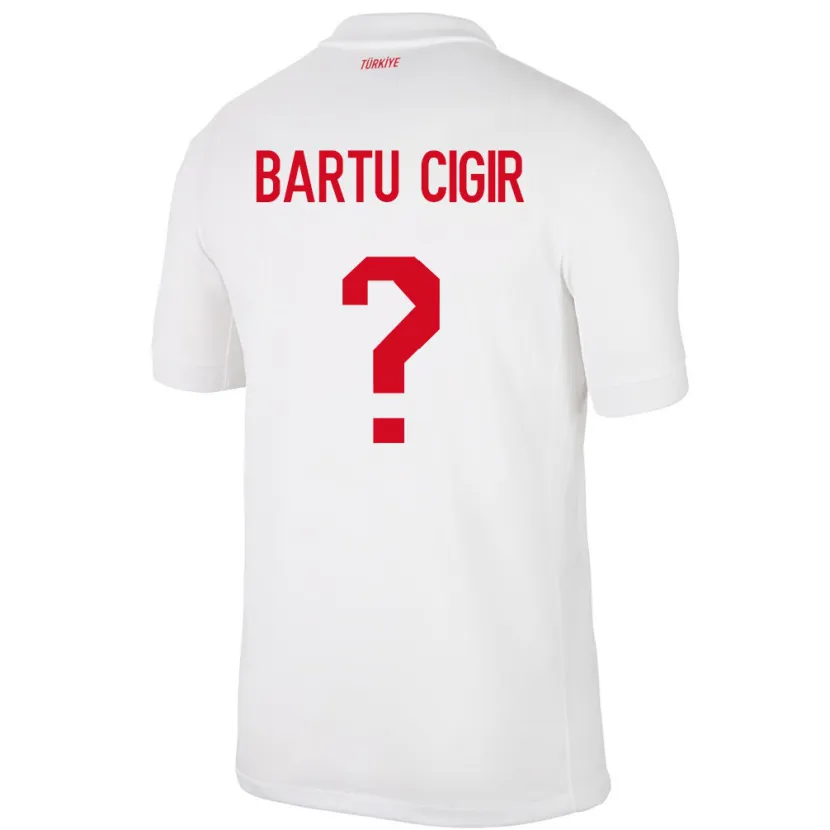 Danxen Dames Turkije Can Bartu Çığır #0 Wit Thuisshirt Thuistenue 24-26 T-Shirt