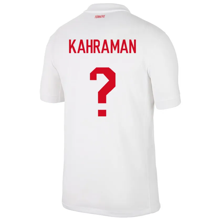 Danxen Dames Turkije Osman Kahraman #0 Wit Thuisshirt Thuistenue 24-26 T-Shirt