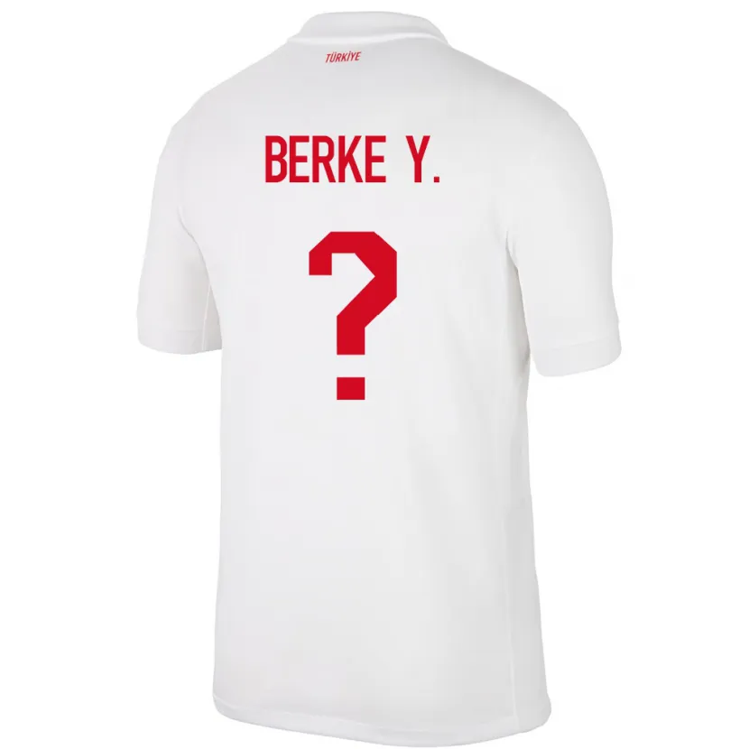 Danxen Dames Turkije Berke Yıldırım #0 Wit Thuisshirt Thuistenue 24-26 T-Shirt