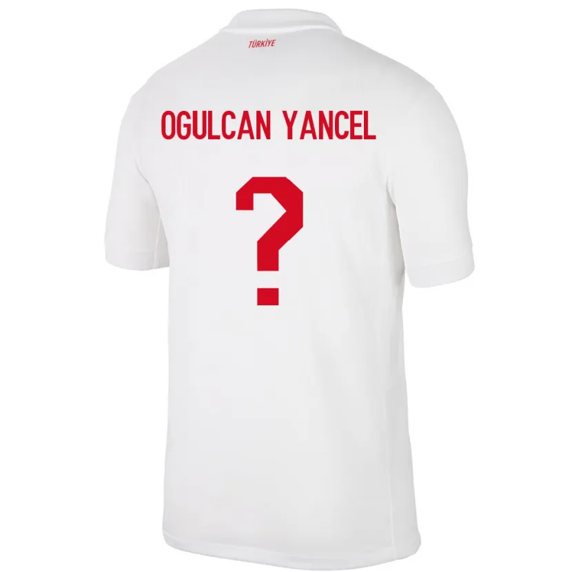 Danxen Dames Turkije Necati Oğulcan Yançel #0 Wit Thuisshirt Thuistenue 24-26 T-Shirt