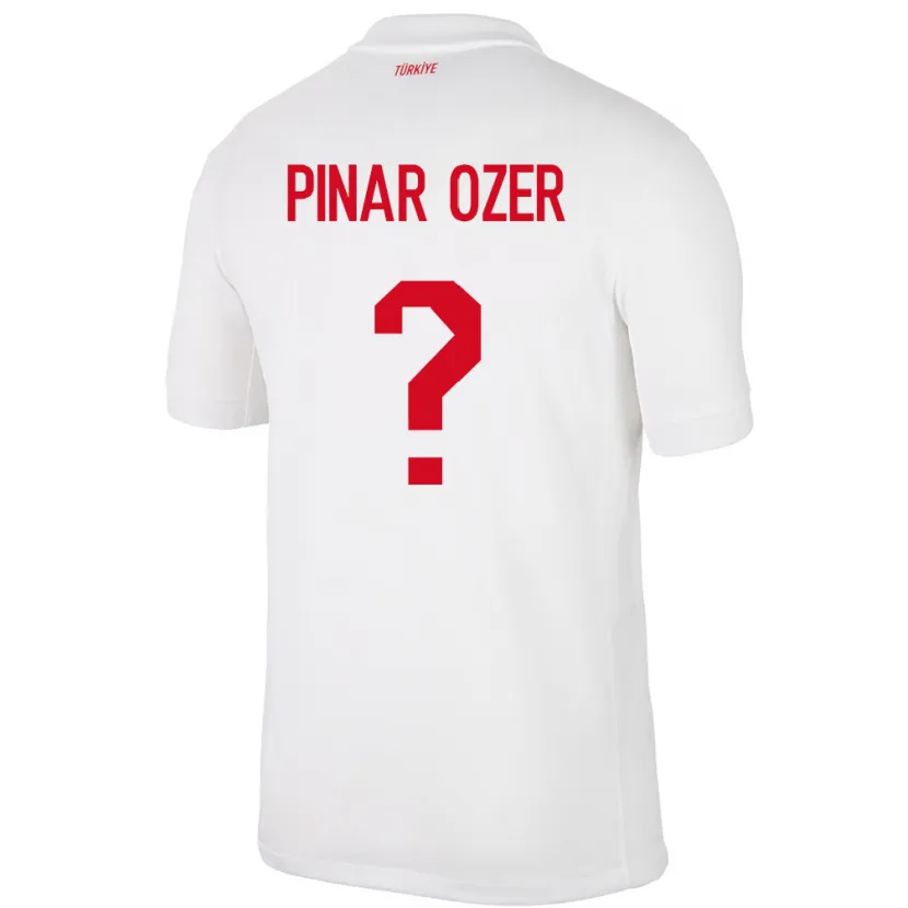 Danxen Dames Turkije Senem Pınar Özer #0 Wit Thuisshirt Thuistenue 24-26 T-Shirt