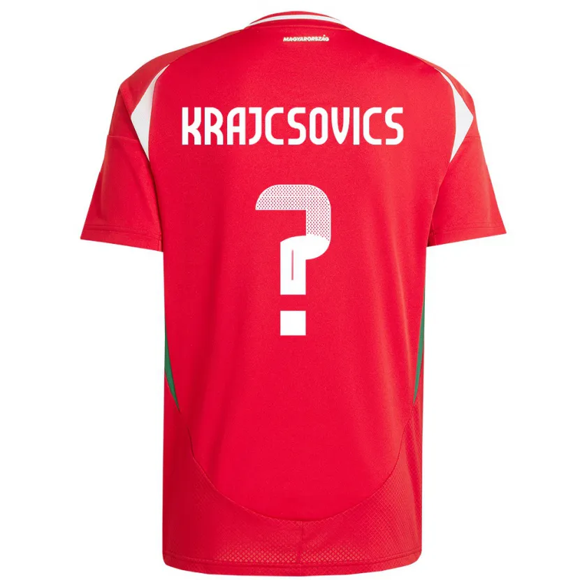 Danxen Dames Hongarije Ábel Krajcsovics #0 Rood Thuisshirt Thuistenue 24-26 T-Shirt