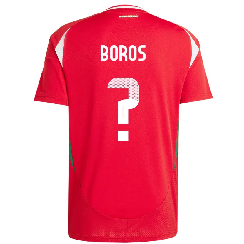 Danxen Dames Hongarije Zsombor Boros #0 Rood Thuisshirt Thuistenue 24-26 T-Shirt