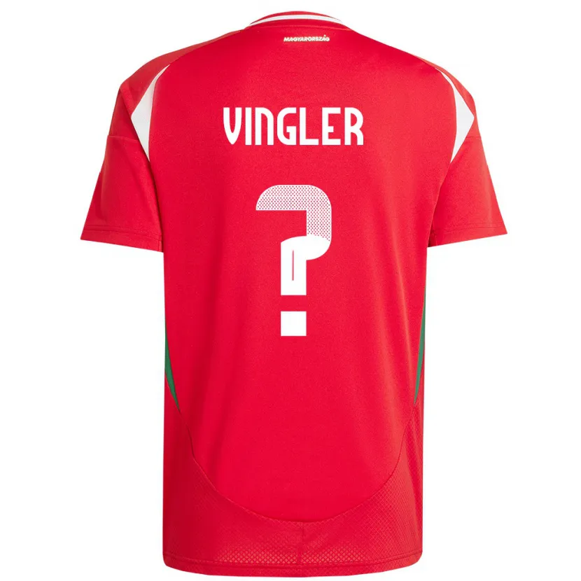 Danxen Dames Hongarije László Vingler #0 Rood Thuisshirt Thuistenue 24-26 T-Shirt