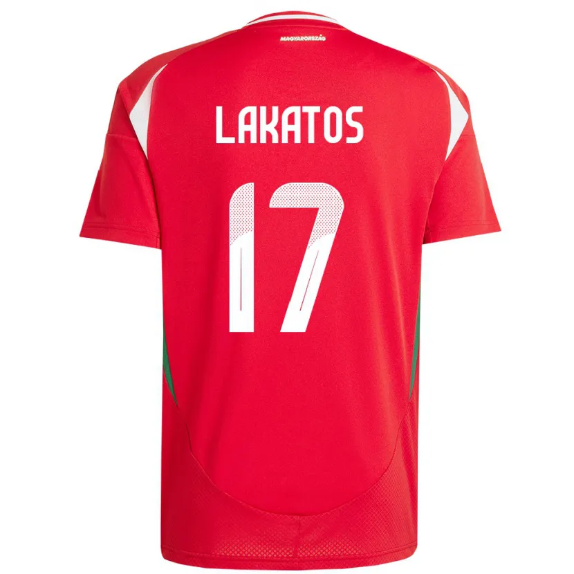 Danxen Dames Hongarije Noel Lakatos #17 Rood Thuisshirt Thuistenue 24-26 T-Shirt