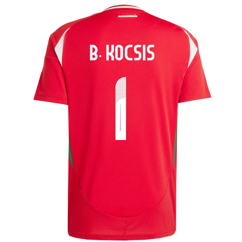 Danxen Dames Hongarije Botond Kocsis #1 Rood Thuisshirt Thuistenue 24-26 T-Shirt