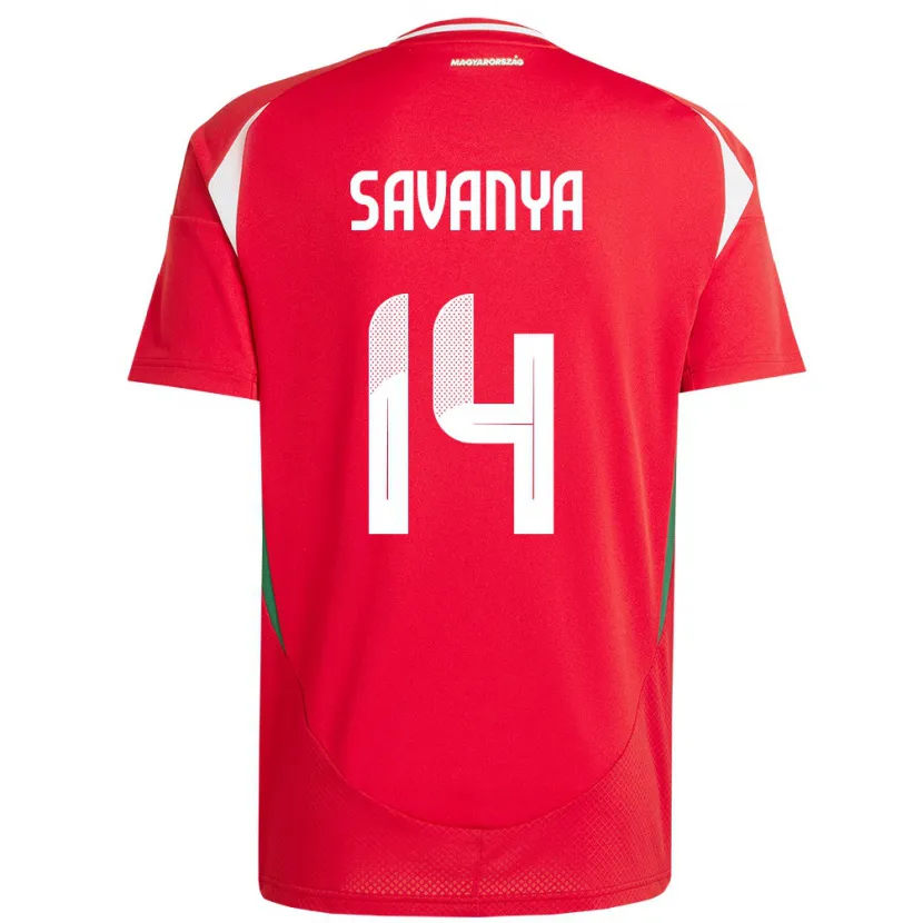 Danxen Dames Hongarije Csilla Savanya #14 Rood Thuisshirt Thuistenue 24-26 T-Shirt