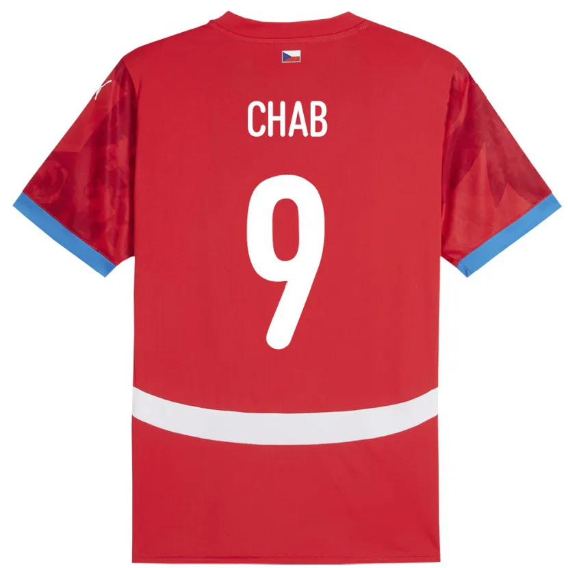 Danxen Dames Tsjechië Adam Chab #9 Rood Thuisshirt Thuistenue 24-26 T-Shirt