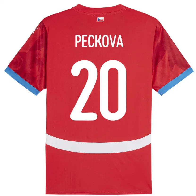 Danxen Dames Tsjechië Alena Pěčková #20 Rood Thuisshirt Thuistenue 24-26 T-Shirt