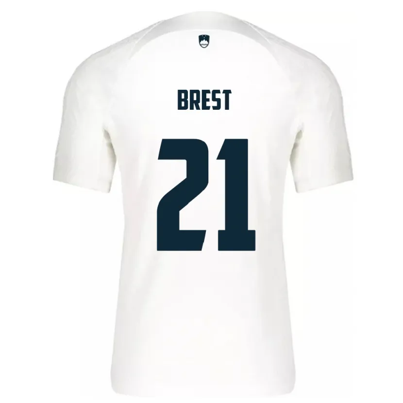 Danxen Dames Slovenië Marko Brest #21 Wit Thuisshirt Thuistenue 24-26 T-Shirt