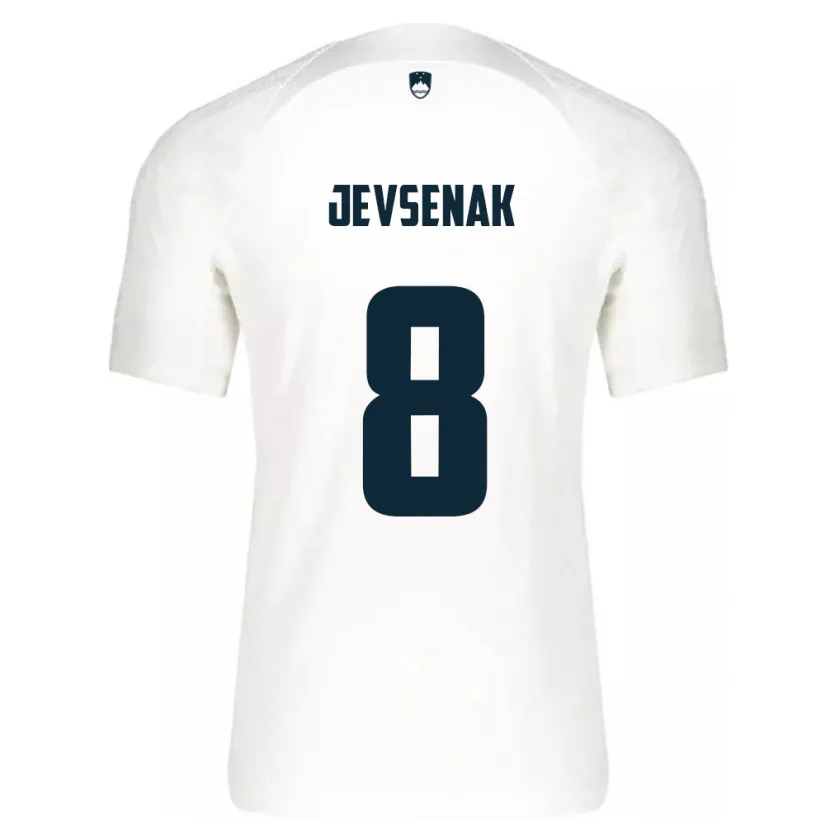 Danxen Dames Slovenië Florjan Jevsenak #8 Wit Thuisshirt Thuistenue 24-26 T-Shirt
