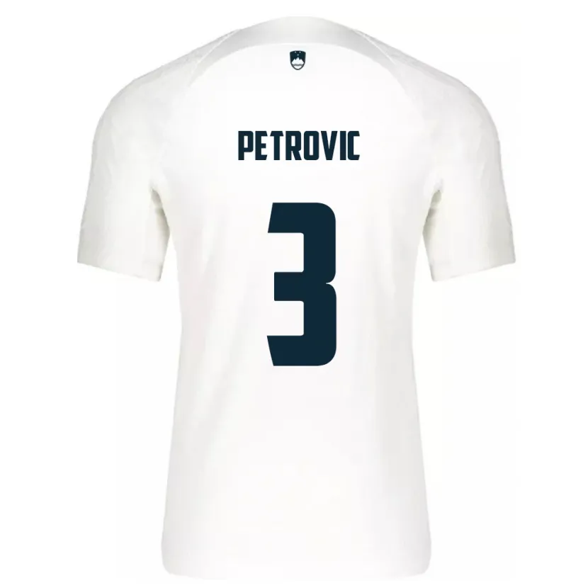 Danxen Dames Slovenië Zan Petrovic #3 Wit Thuisshirt Thuistenue 24-26 T-Shirt