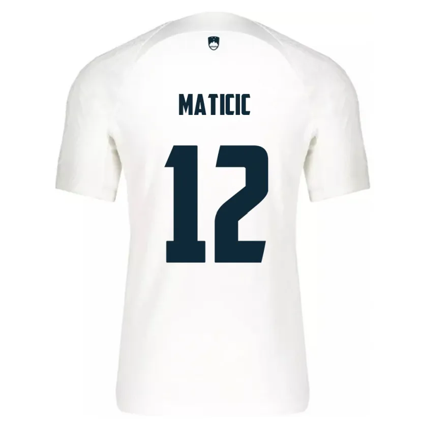 Danxen Dames Slovenië Benjamin Maticic #12 Wit Thuisshirt Thuistenue 24-26 T-Shirt