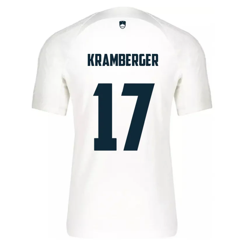 Danxen Dames Slovenië Enej Kramberger #17 Wit Thuisshirt Thuistenue 24-26 T-Shirt