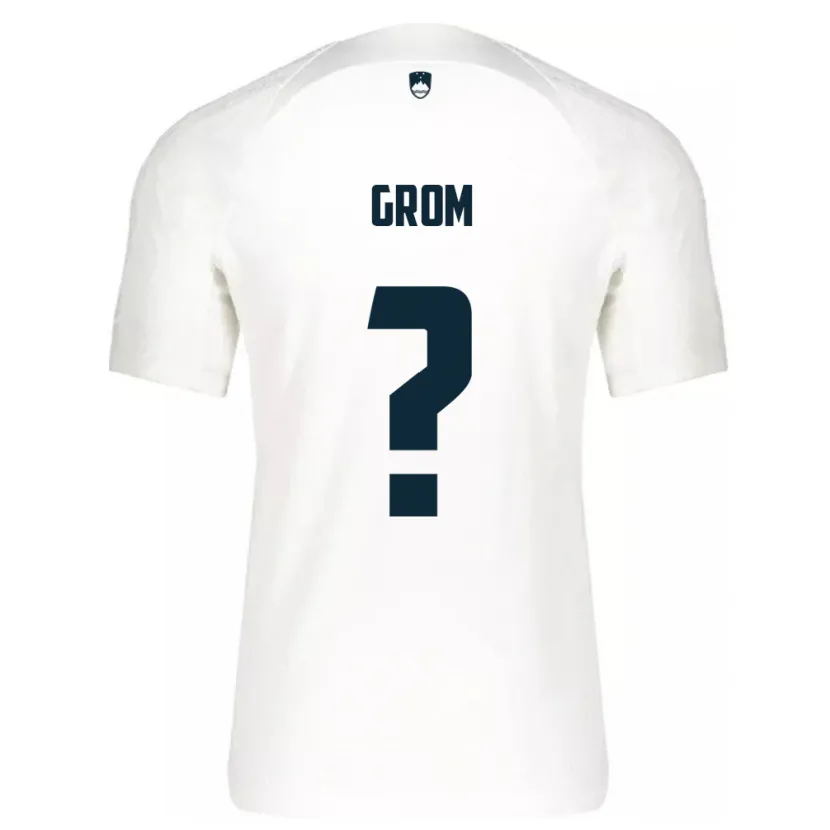 Danxen Dames Slovenië Artem Grom #0 Wit Thuisshirt Thuistenue 24-26 T-Shirt