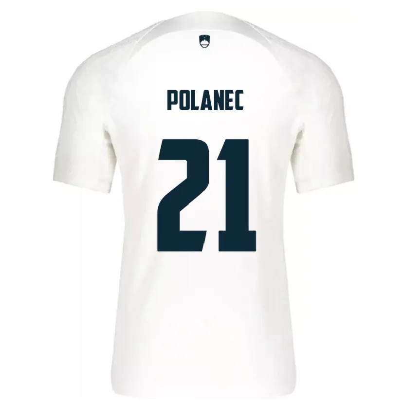 Danxen Dames Slovenië Gaj Polanec #21 Wit Thuisshirt Thuistenue 24-26 T-Shirt