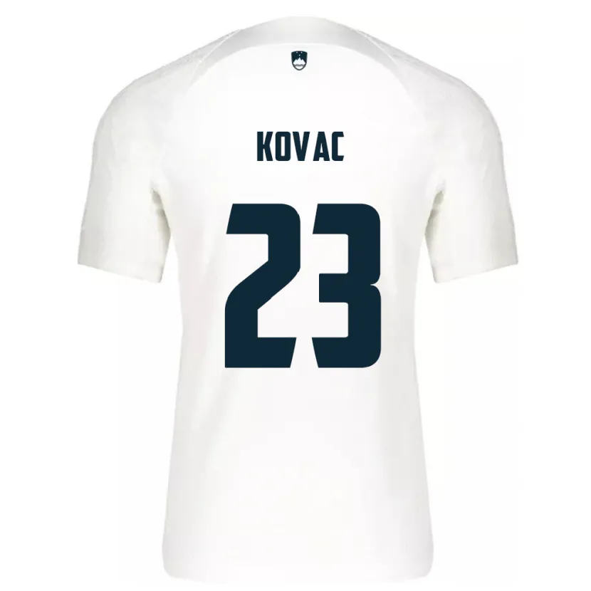 Danxen Dames Slovenië Blaz Kovac #23 Wit Thuisshirt Thuistenue 24-26 T-Shirt